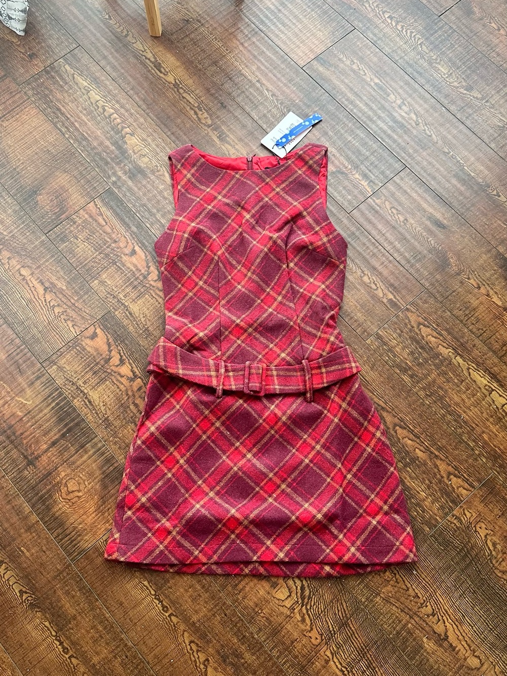 Cider plaid mini dress